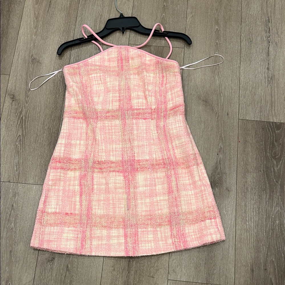 LoveShackFancy Pink Plaid Dress